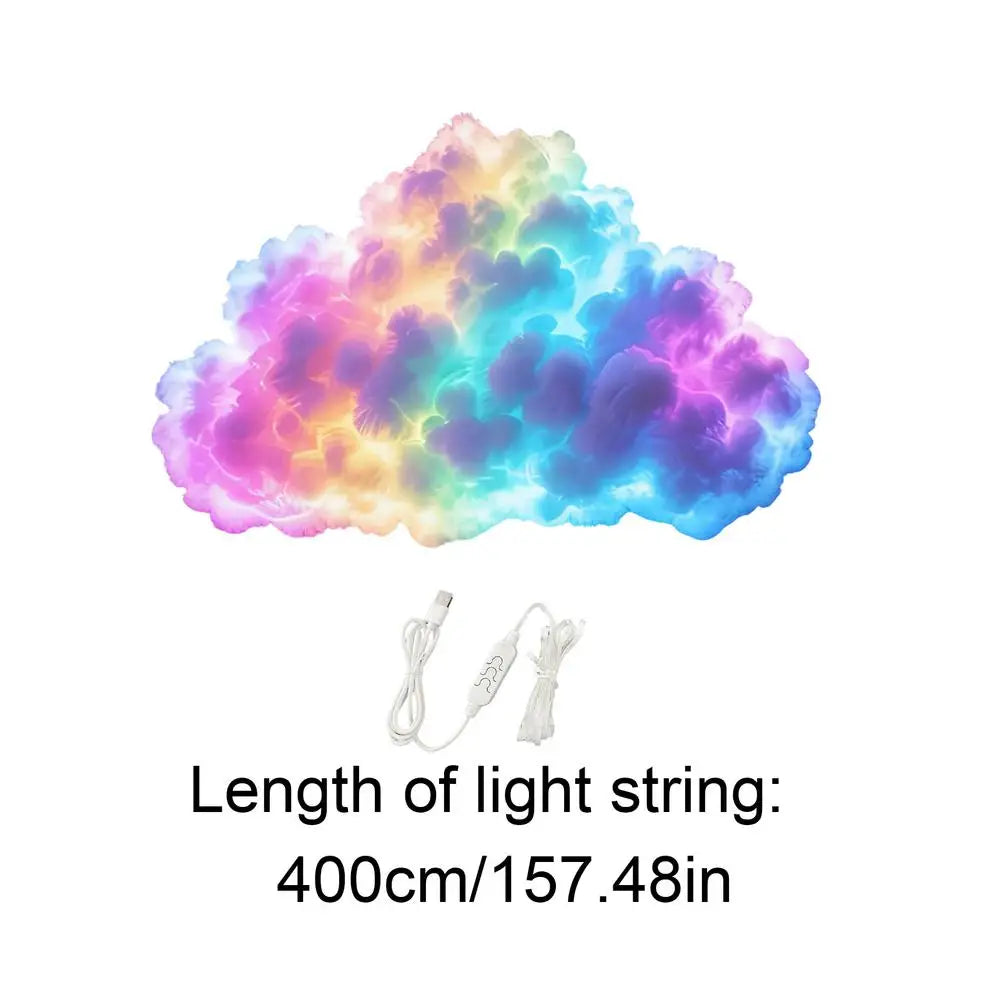 Cloud LED Lights for Ceiling 3D Thundercloud USB Lamp Set Dynamic Lighting Decoration for Desktop Ceiling Bedroom Living Room