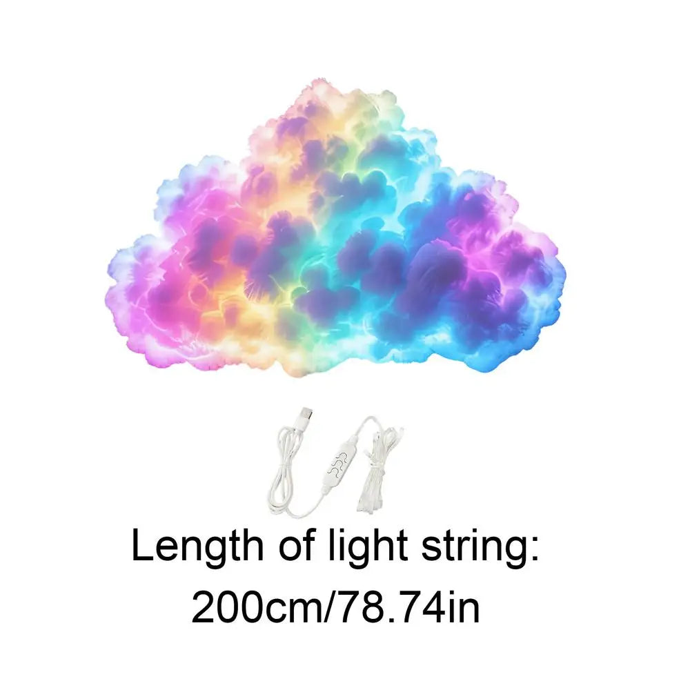 Cloud LED Lights for Ceiling 3D Thundercloud USB Lamp Set Dynamic Lighting Decoration for Desktop Ceiling Bedroom Living Room