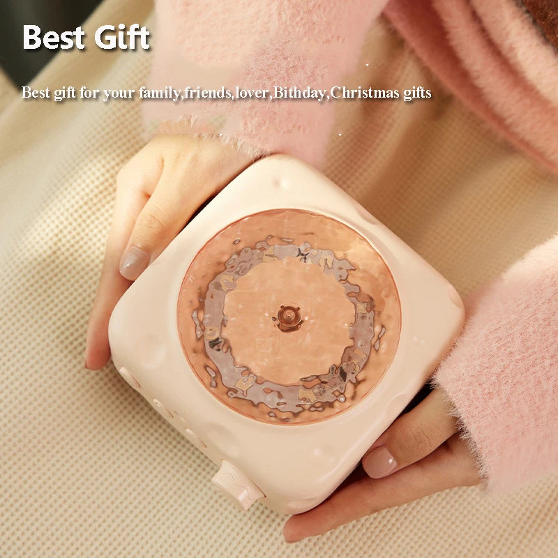 Portable Wave Projection Light Bluetooth Speaker RGB Atmosphere Light Hifi Audio System Wireless MP3 Music Player Birthday Gift