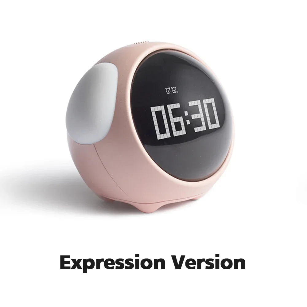 Mijia Cute Expression Alarm Clock Snooze Child Kids Digital Alarm Clocks Voice Control Intelligence LED Night Light Alarm Clock