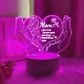 3D Night Light Creative Heart shaped Letter Light Gift Lamp for Mom Mother's Day Small Gift Lamp