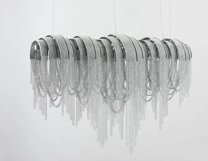 New design chandeliers LED aluminum fixtures luxury light gold/silver living room decorative light for commercial