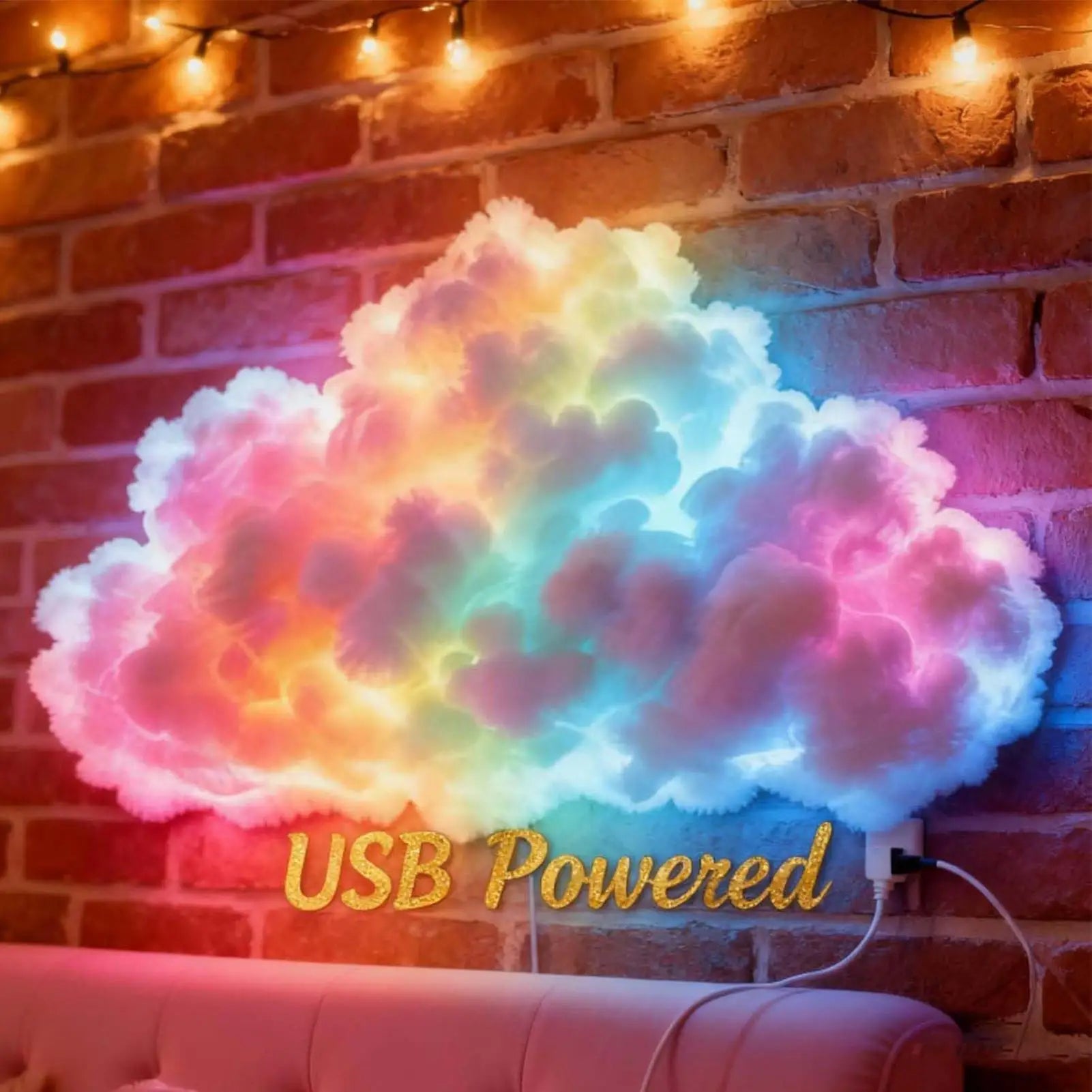 Cloud LED Lights for Ceiling 3D Thundercloud USB Lamp Set Dynamic Lighting Decoration for Desktop Ceiling Bedroom Living Room