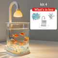 Starter Kit Small Fish Tank Axolotl Tank Tabletop Turtle Tank Goldfish Tank With Light Party Chirstmas Gift Idea For Kids