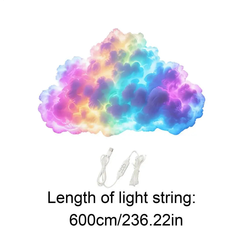 Cloud LED Lights for Ceiling 3D Thundercloud USB Lamp Set Dynamic Lighting Decoration for Desktop Ceiling Bedroom Living Room
