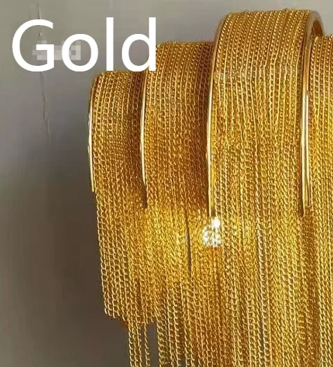 New design chandeliers LED aluminum fixtures luxury light gold/silver living room decorative light for commercial