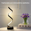 LED spiral dimmable table lamp suitable for living room bedroom study adjustable brightness bedside lamp for office and home use
